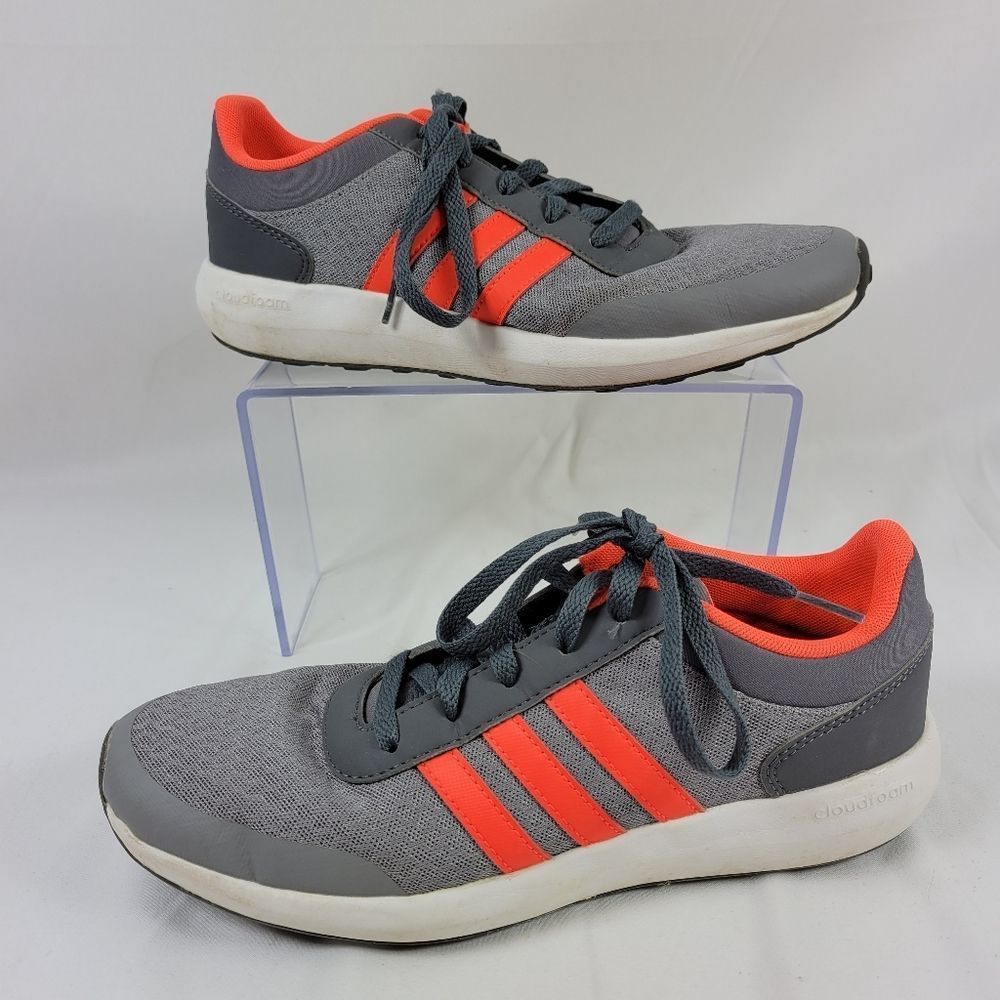 Adidas Running Shoes Women's Size 7 Race Cloudfoam Athletic Sports pink gray